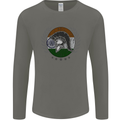 India Bodybuilding Flag Gym Training Indian Mens Long Sleeve T-Shirt Charcoal