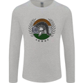 India Bodybuilding Flag Gym Training Indian Mens Long Sleeve T-Shirt Sports Grey