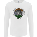 India Bodybuilding Flag Gym Training Indian Mens Long Sleeve T-Shirt White