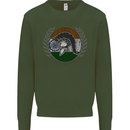 India Bodybuilding Flag Gym Training Indian Mens Sweatshirt Jumper Forest Green