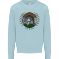 India Bodybuilding Flag Gym Training Indian Mens Sweatshirt Jumper Light Blue
