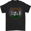 India Bodybuilding Flag Gym Training Indian Mens T-Shirt 100% Cotton Black