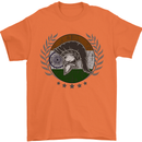 India Bodybuilding Flag Gym Training Indian Mens T-Shirt 100% Cotton Orange