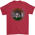 India Bodybuilding Flag Gym Training Indian Mens T-Shirt 100% Cotton Red