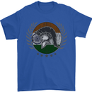 India Bodybuilding Flag Gym Training Indian Mens T-Shirt 100% Cotton Royal Blue