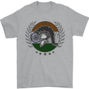 India Bodybuilding Flag Gym Training Indian Mens T-Shirt 100% Cotton Sports Grey
