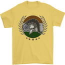 India Bodybuilding Flag Gym Training Indian Mens T-Shirt 100% Cotton Yellow