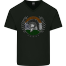 India Bodybuilding Flag Gym Training Indian Mens V-Neck Cotton T-Shirt Black