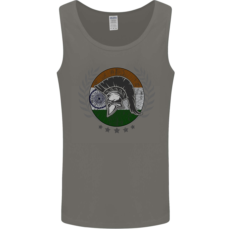 India Bodybuilding Flag Gym Training Indian Mens Vest Tank Top Charcoal