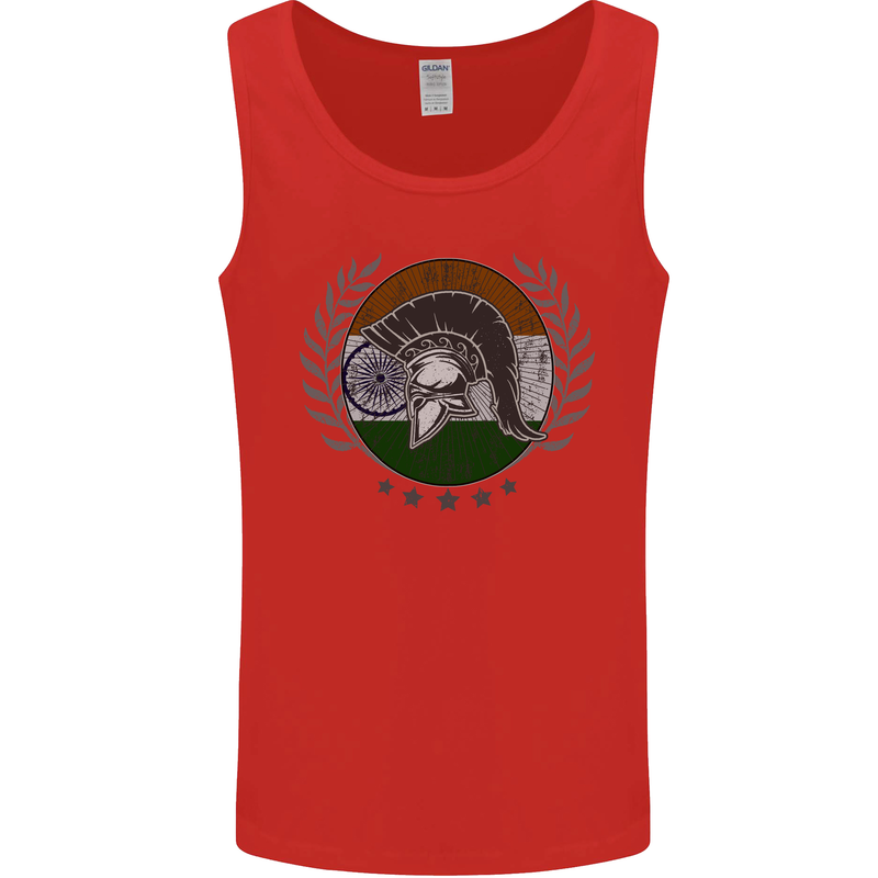 India Bodybuilding Flag Gym Training Indian Mens Vest Tank Top Red
