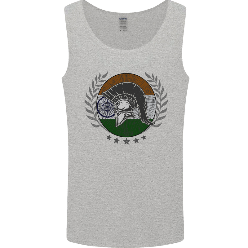 India Bodybuilding Flag Gym Training Indian Mens Vest Tank Top Sports Grey