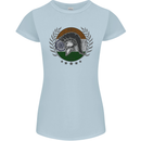 India Bodybuilding Flag Gym Training Indian Womens Petite Cut T-Shirt Light Blue