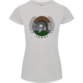 India Bodybuilding Flag Gym Training Indian Womens Petite Cut T-Shirt Sports Grey