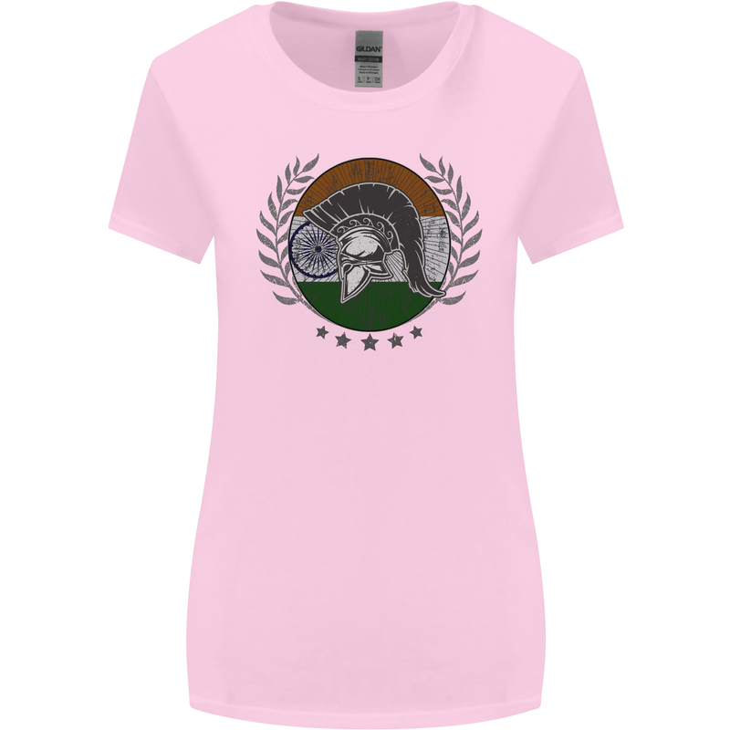India Bodybuilding Flag Gym Training Indian Womens Wider Cut T-Shirt Light Pink