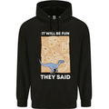 Indoor Rock Climbing Wall Funny Dinosaur T-Rex Childrens Kids Hoodie Black
