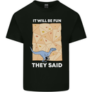 Indoor Rock Climbing Wall Funny Dinosaur T-Rex Kids T-Shirt Childrens Black