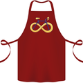 Infinity Bicycle Cotton Apron 100% Organic Maroon