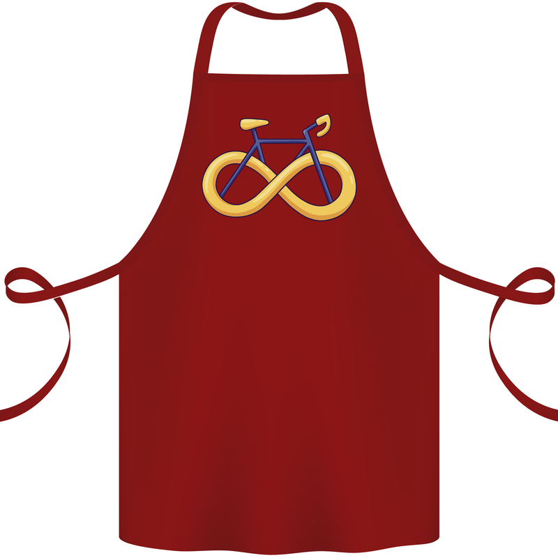 Infinity Bicycle Cotton Apron 100% Organic Maroon