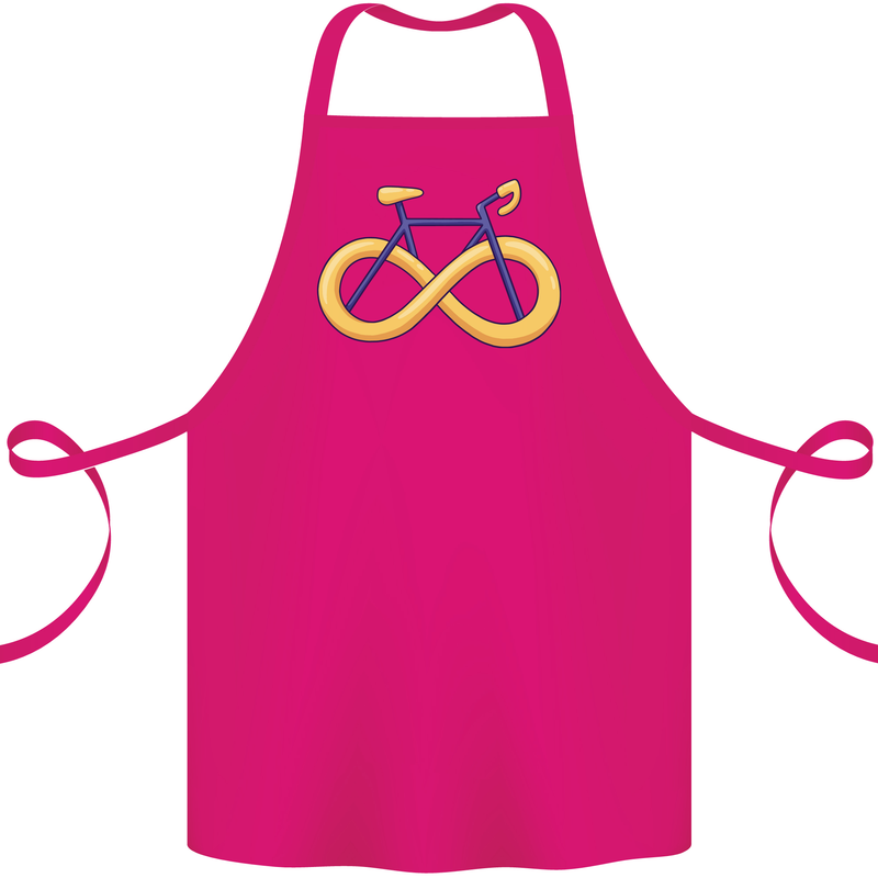 Infinity Bicycle Cotton Apron 100% Organic Pink