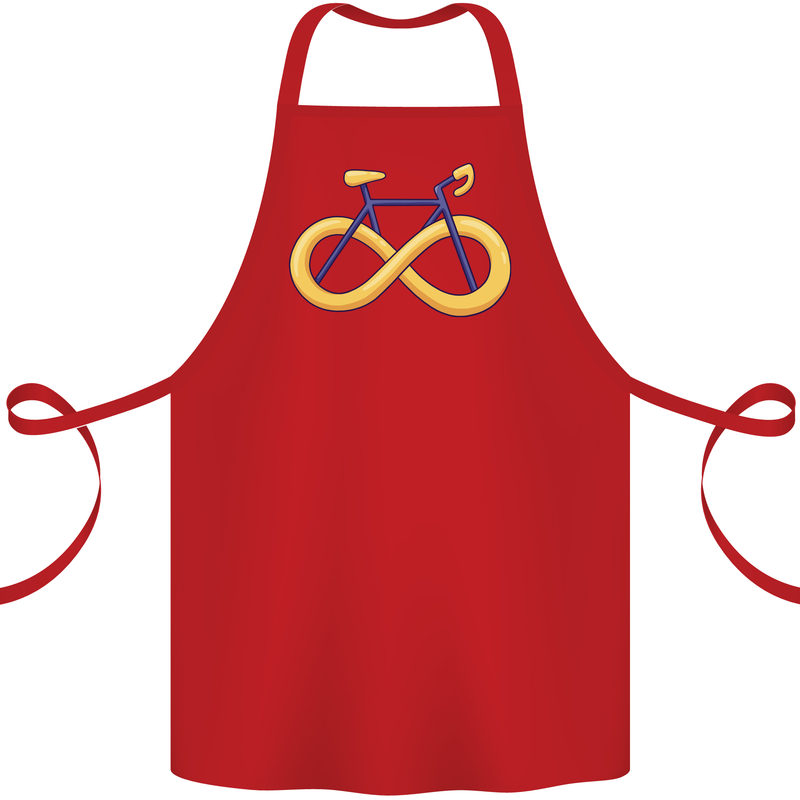 Infinity Bicycle Cotton Apron 100% Organic Red