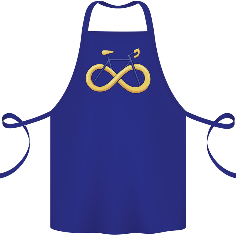 Infinity Bicycle Cotton Apron 100% Organic Royal Blue