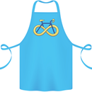 Infinity Bicycle Cotton Apron 100% Organic Turquoise
