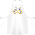 Infinity Bicycle Cotton Apron 100% Organic White