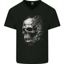 Interdimensional Skull Mens V-Neck Cotton T-Shirt Black