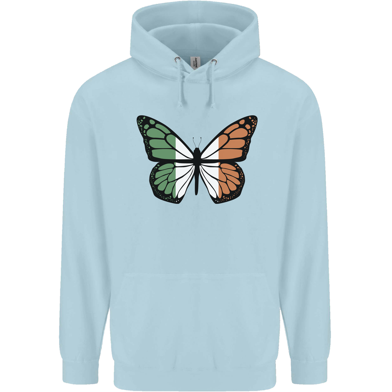 Irish Butterfly Ireland Ire Childrens Kids Hoodie Light Blue