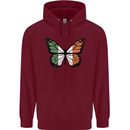 Irish Butterfly Ireland Ire Childrens Kids Hoodie Maroon
