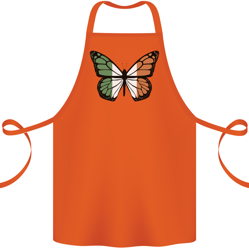 Irish Butterfly Ireland Ire Cotton Apron 100% Organic Orange