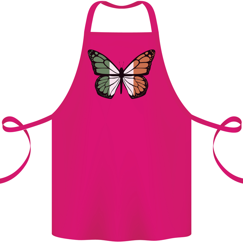 Irish Butterfly Ireland Ire Cotton Apron 100% Organic Pink