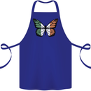 Irish Butterfly Ireland Ire Cotton Apron 100% Organic Royal Blue
