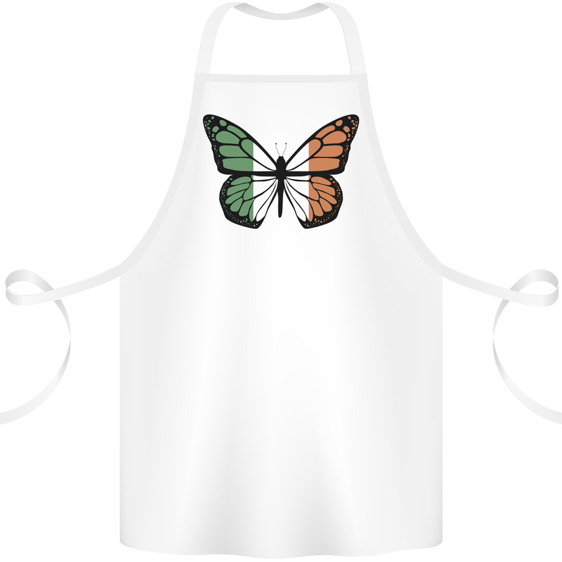 Irish Butterfly Ireland Ire Cotton Apron 100% Organic White