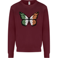 Irish Butterfly Ireland Ire Kids Sweatshirt Jumper Maroon