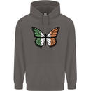 Irish Butterfly Ireland Ire Mens 80% Cotton Hoodie Charcoal