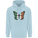 Irish Butterfly Ireland Ire Mens 80% Cotton Hoodie Light Blue