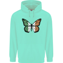 Irish Butterfly Ireland Ire Mens 80% Cotton Hoodie Peppermint