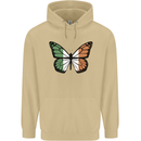 Irish Butterfly Ireland Ire Mens 80% Cotton Hoodie Sand