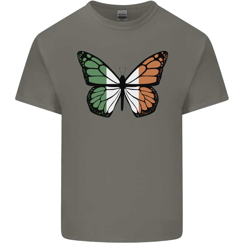 Irish Butterfly Ireland Ire Mens Cotton T-Shirt Tee Top Charcoal