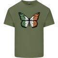Irish Butterfly Ireland Ire Mens Cotton T-Shirt Tee Top Military Green
