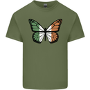 Irish Butterfly Ireland Ire Mens Cotton T-Shirt Tee Top Military Green