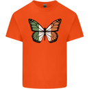 Irish Butterfly Ireland Ire Mens Cotton T-Shirt Tee Top Orange