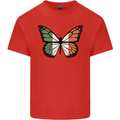 Irish Butterfly Ireland Ire Mens Cotton T-Shirt Tee Top Red