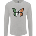 Irish Butterfly Ireland Ire Mens Long Sleeve T-Shirt Sports Grey