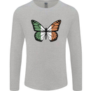 Irish Butterfly Ireland Ire Mens Long Sleeve T-Shirt Sports Grey