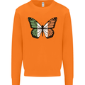 Irish Butterfly Ireland Ire Mens Sweatshirt Jumper Orange