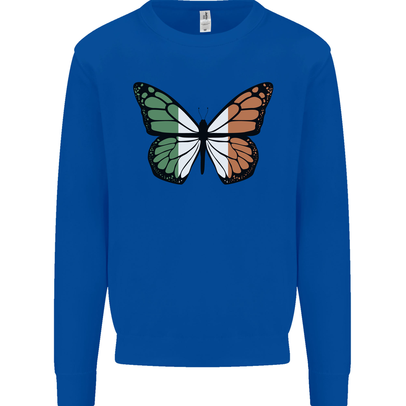 Irish Butterfly Ireland Ire Mens Sweatshirt Jumper Royal Blue