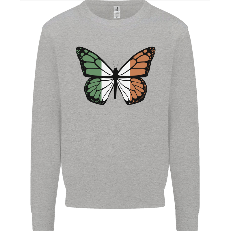 Irish Butterfly Ireland Ire Mens Sweatshirt Jumper Sports Grey