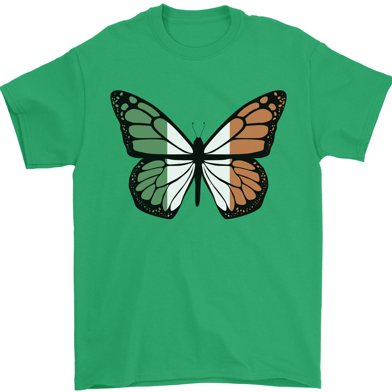 Irish Butterfly Ireland Ire Mens T-Shirt 100% Cotton Irish Green